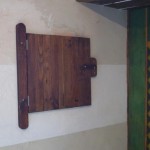 Recycled wood Service Door made by Christina Bonnett